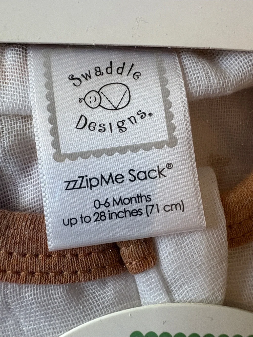 Swaddle Designs Sunburst Muslin zzZipMe Sack - White, Tan, Yellow, Pink